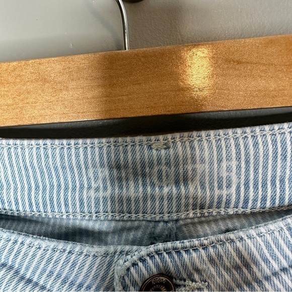 Zara basics distressed striped raw hem skinny leg jeans - Picture 5 of 10